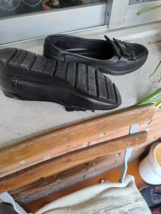 Zapatos negros mujer lazo