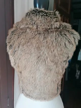 Chaleco Hippie Flecos Talla S Beige