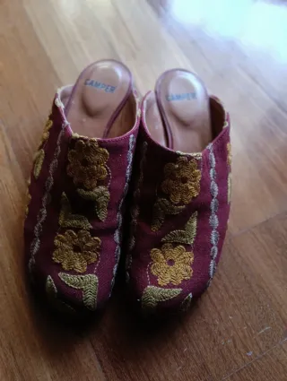 Sabot Camper ricamati bordeaux