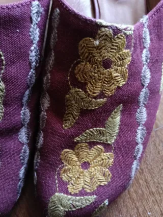 Sabot Camper ricamati bordeaux