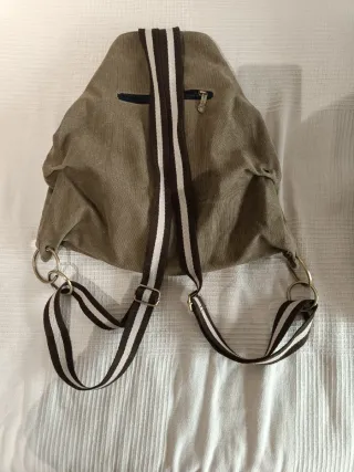 Bolso Lona Grande Multicolor y Verde Oliva