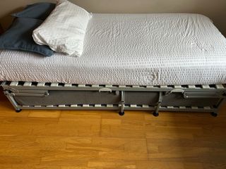 Cama plegable individual con somier reforzado