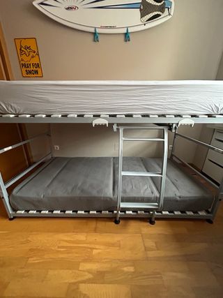 Cama plegable individual con somier reforzado