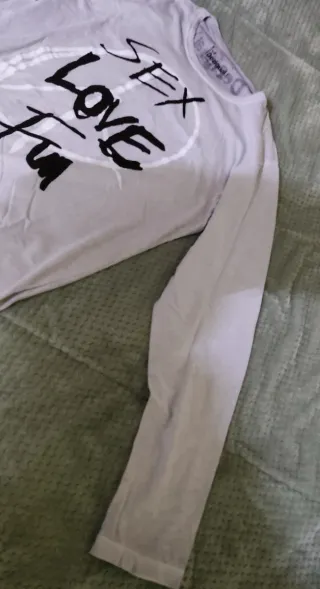 Camiseta Desigual Sex Love Fun Talla L