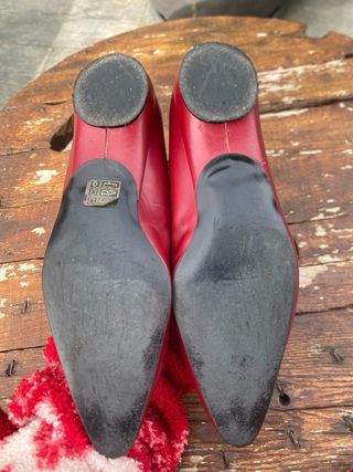 Mocasines de piel burdeos