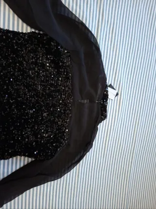 Blusa de fiesta lentejuelas manga larga