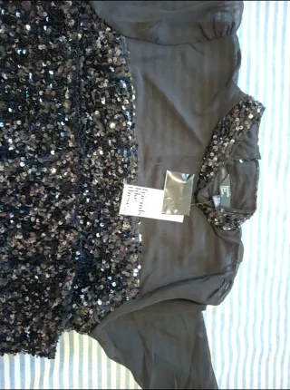 Blusa de fiesta lentejuelas manga larga