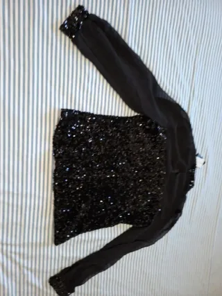 Blusa de fiesta lentejuelas manga larga