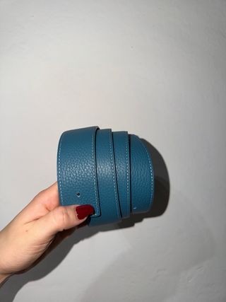 Cinturón Hermes Negro y Azul