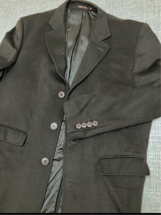 Abrigo Lana Marrón Oscuro Talla 52