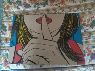 Cuadro Pop Art Silencio Mujer
