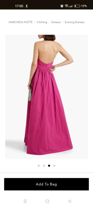 Vestido Marchesa Notte Fucsia Talla S