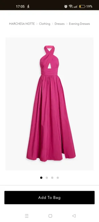 Vestido Marchesa Notte Fucsia Talla S