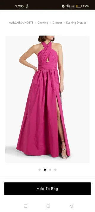 Vestido Marchesa Notte Fucsia Talla S