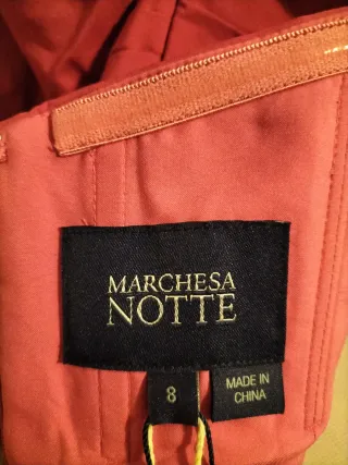 Vestido Marchesa Notte Fucsia Talla S