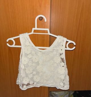 Top niña encaje blanco talla 11-12