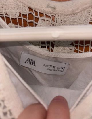 Top niña encaje blanco talla 11-12