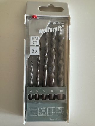 wolfcraft Juego Brocas HM CT 5x