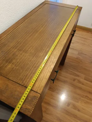 Mobile ingresso in legno massello e specchio