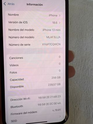 iPhone 13 Mini 256GB Blu Notte