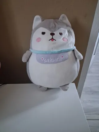 Peluche cane husky sakura