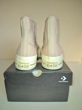 Zapatillas Converse plataforma rosas