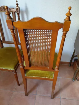 2 Sedie Vintage in Velluto Verde