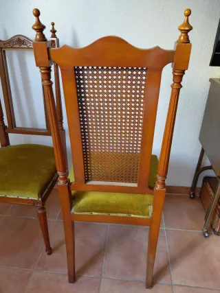 2 Sedie Vintage in Velluto Verde