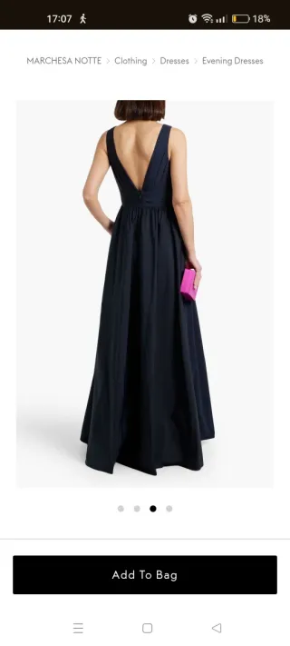 Vestido de fiesta azul noche