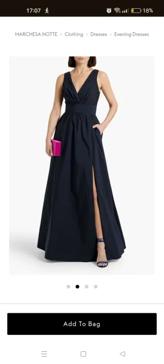 Vestido de fiesta azul noche