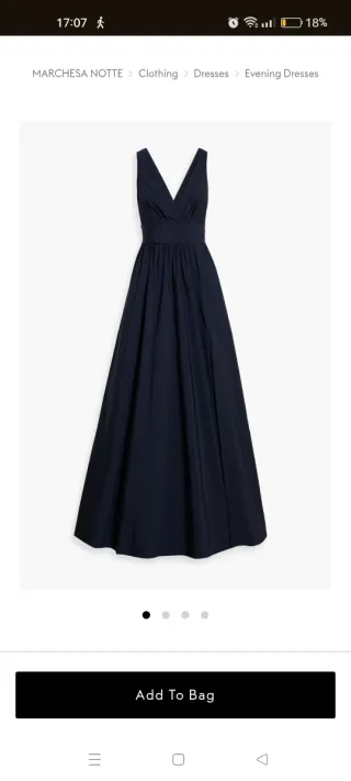 Vestido de fiesta azul noche