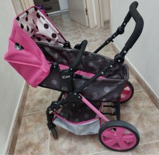 Carrito de bebé plegable iCoo rosa