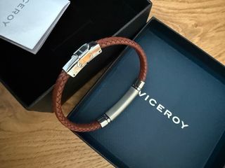 Pulsera Viceroy Cuero Marrón y Plata