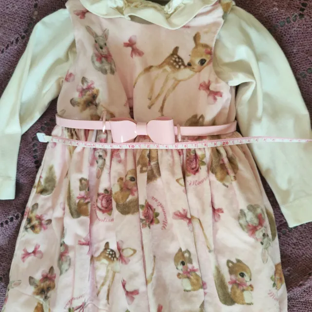Vestito bambina con stampa animali Monnalisa 76cm