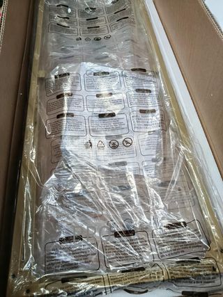 VASAGLE Tavolo Consolle, Tavolo Ausiliare, Vetro Temperato, Struttura in Metallo, con Ripiani, 35 x 100 x 80 cm, Moderno, per Corridoio, Soggiorno, Color Oro LGT022A61