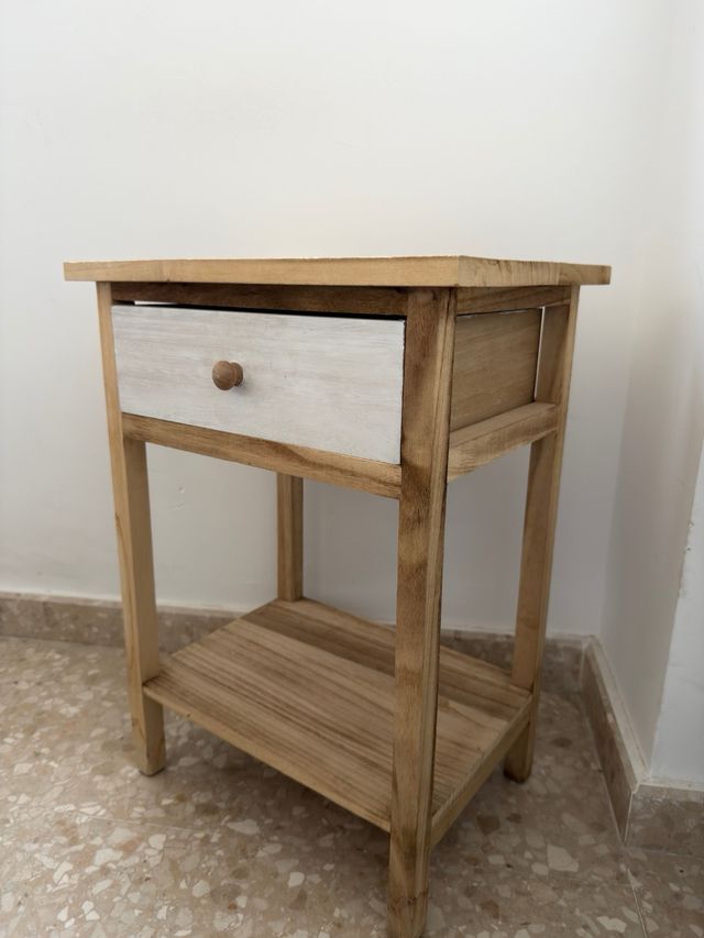 Mesita de noche auxiliar madera 40x 30