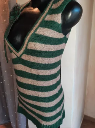 Gilet donna vintage a righe