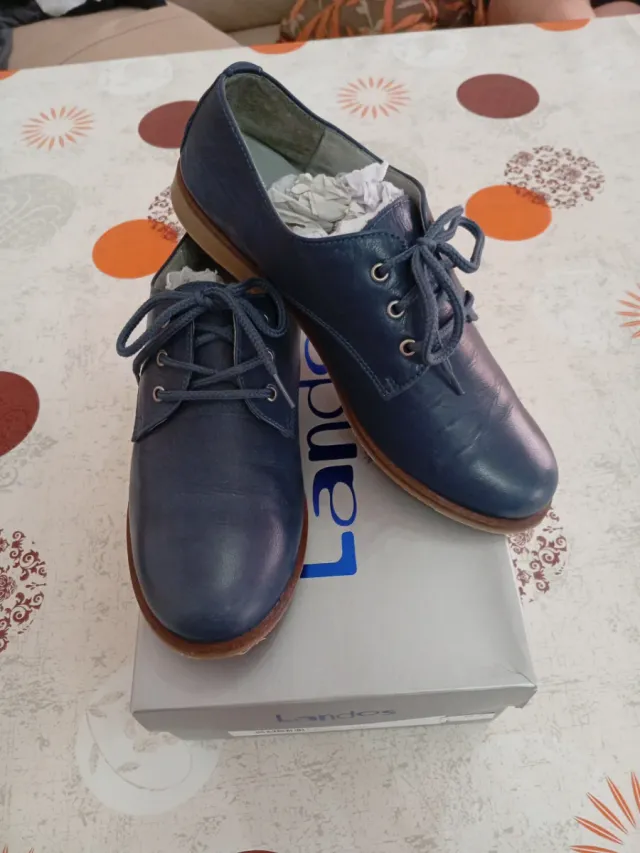 Zapatos niño azul comunión