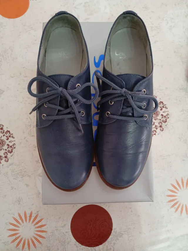 Zapatos niño azul comunión