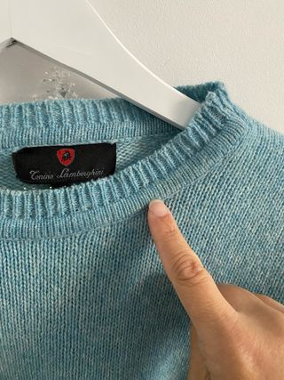 Maglione Lamborghini Uomo M Azzurro Vintage