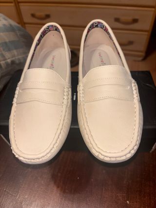 Mocasines color beige talla 37