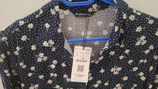 Vestido camisero floral Stradivarius Talla L