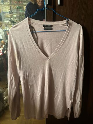Jersey Massimo Dutti Cachemira Rosa Talla S