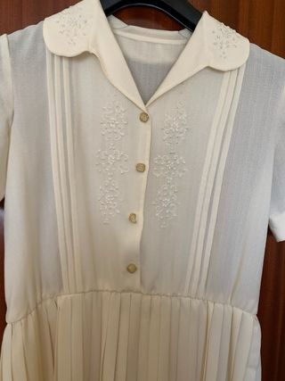 Vestido vintage años 70 beige