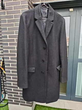 Abrigo Lana Hugo Boss Negro Talla M