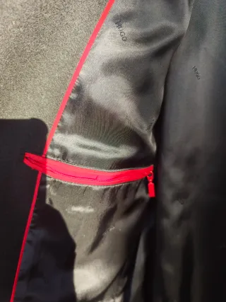 Abrigo Lana Hugo Boss Negro Talla M