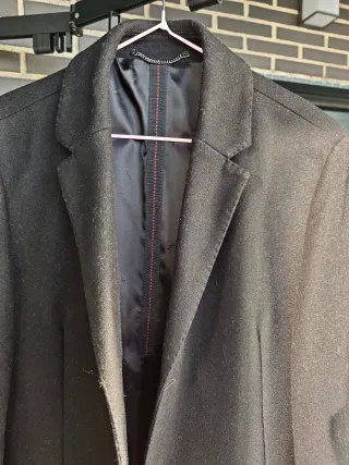 Abrigo Lana Hugo Boss Negro Talla M