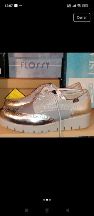 Zapatos Callaghan Beige y Dorado