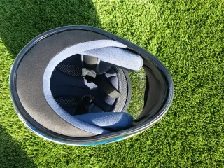 Casco AXO Azul y Blanco talla S