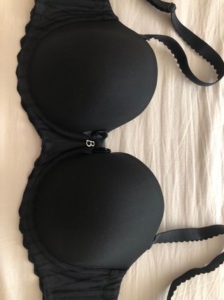 Sujetador Push Up Negro con Tirantes